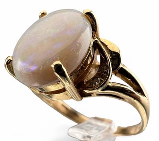 14K Opal Diamond Ring
