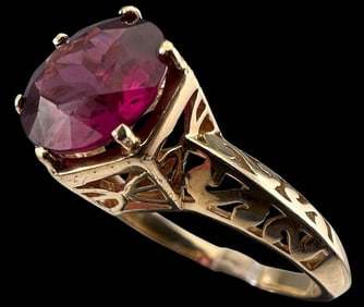14K Pink Tourmaline Ring