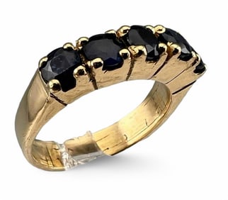 14K Blue Sapphire Ring