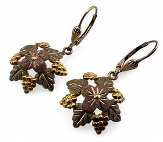 12K Black Hills Gold Earrings