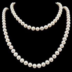 Two 14K Pearl Necklaces