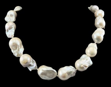 Large Baroque Freshwater Pearl Necklace
