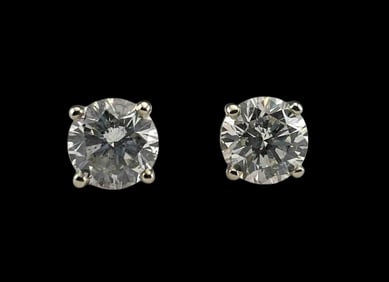 14K Diamond Stud Earrings