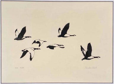 E. Gordon West, Flying Geese, Pencil Signed Lithograph