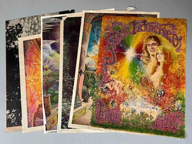 San Francisco Free City And Other 1960's-1970's Hippy Movement Posters