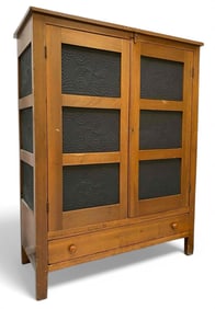 Antique Punched Tin Pie Safe