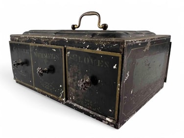 19th Century Tin Spice Box