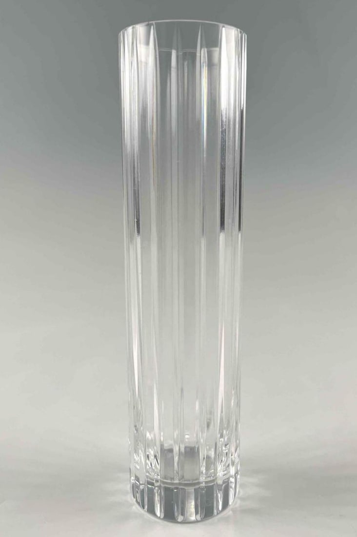 Baccarat Crystal "Harmonie" Bud Vase: Baccarat Crystal "Harmonie" Bud Vase. Marked "Baccarat France." Approximately 6.875H x 1.75W in.