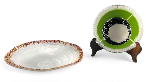 Two Studio Art Glass Bowls