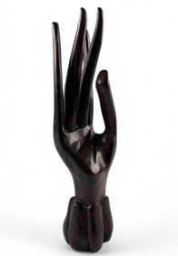 Indonesian Carved Wood Buddha Hand