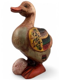 Duck With Egg, Southeast Asian Wood Carving