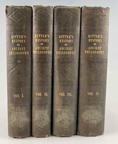 Heinrich Ritter, The History Of Ancient Philosophy, 1846 Four Volume Set