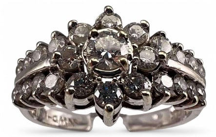 14K White Gold Moissanite Ring