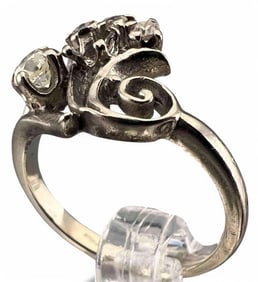 Vintage 14K White Gold Diamond Ring