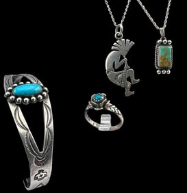 Native American Sterling Silver Jewelry Group