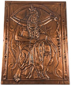 After Salvador Dali, Moses And Monotheism, Bronze Bas Relief Sculpture, Center Art Gallery