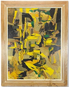 Elsa Warner (American), Summer Landscape, Mixed Media On Board