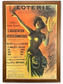 PAL, Jean de Paleologue (1855-1942) Large Size Art Nouveau French Dramatic Arts Lottery Poster