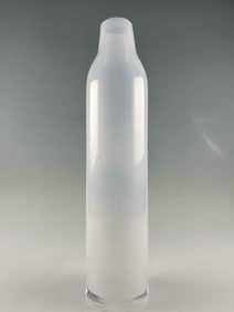 White Modernist Art Glass Vase