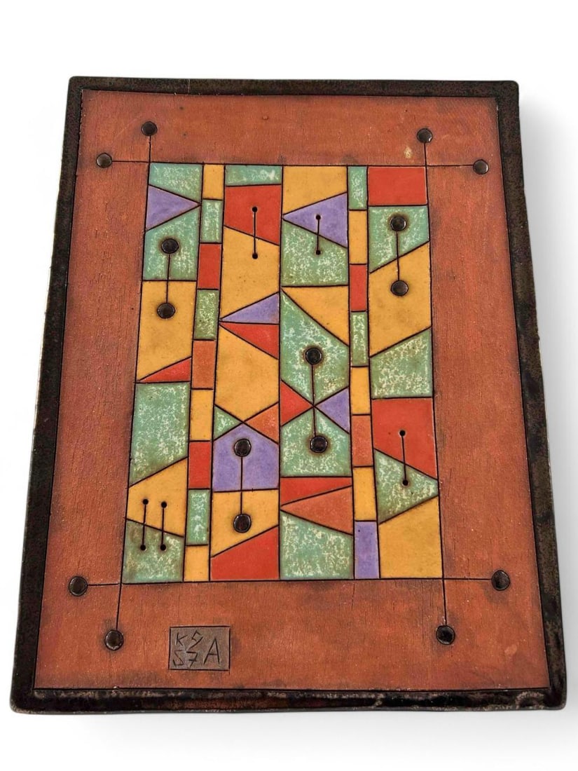 Art Pottery Plaque In The Mid Century Modern Taste (1 of 12)