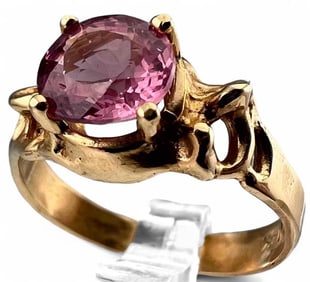 14K Pink Topaz Ring
