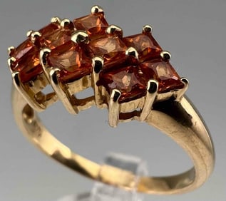 14K Orange Topaz Ring