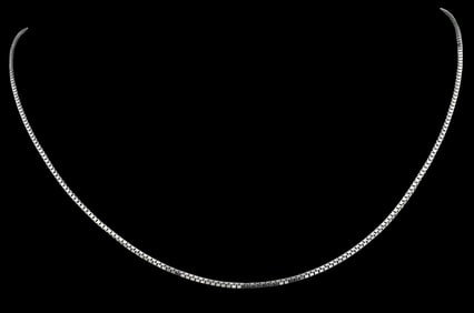 Italian 14K White Gold Box Chain