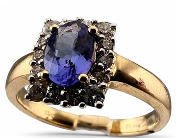 14K Tanzanite Diamond Ring