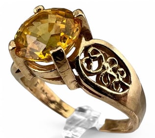 14K Yellow Sapphire Ring