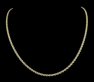 14K Rope Chain Necklace