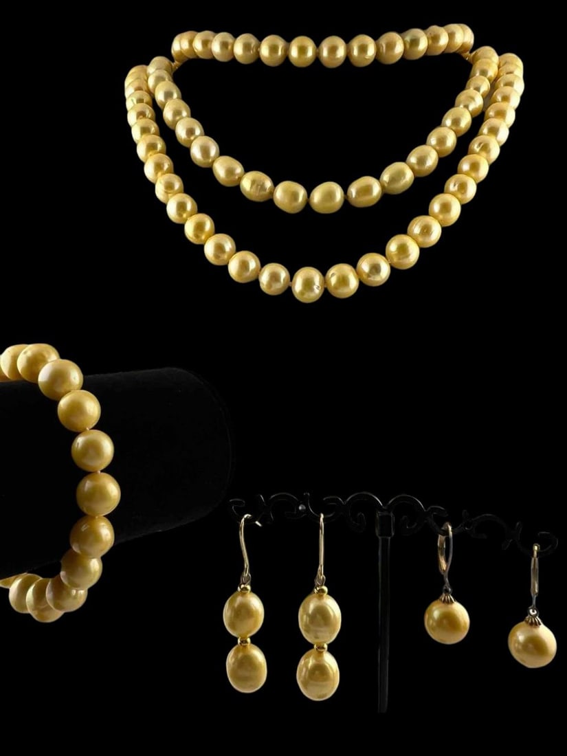 Gold Freshwater Pearl Jewelry (1 of 18)