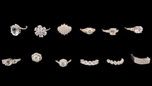 Lot Of Sterling Silver CZ Rings