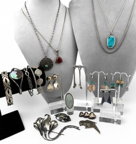 Lot Of Vintage Sterling Silver Jewelry