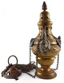Antique Brass Church Censer