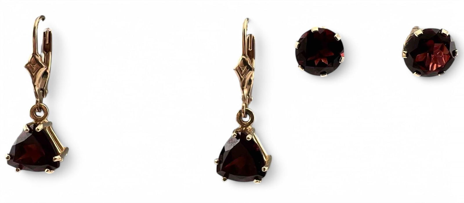 14K, 10K Garnet Earrings (1 of 8)