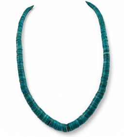 Sterling Silver Turquoise Bead Necklace