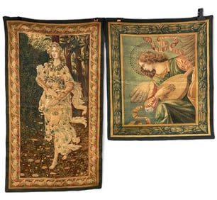 Two French Painted Tapestries