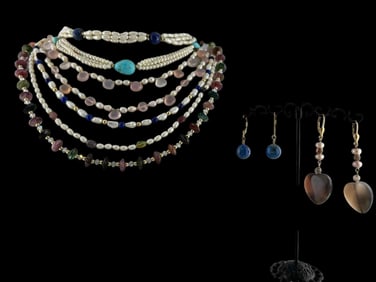 Freshwater Pearl & Semiprecious Stone Necklaces