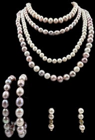 Grouping Of Freshwater Pearl Jewelry