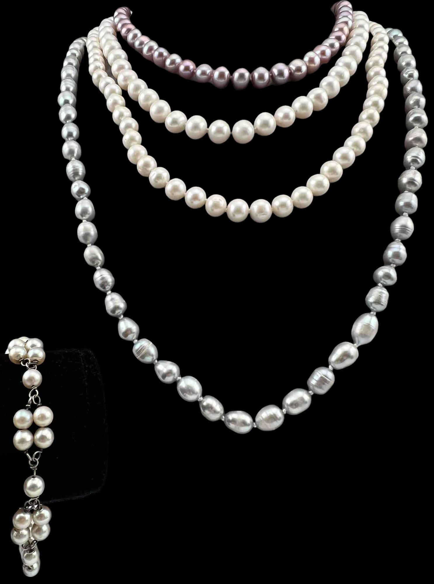 Sterling Silver Pearl Necklaces & Bracelet (1 of 10)