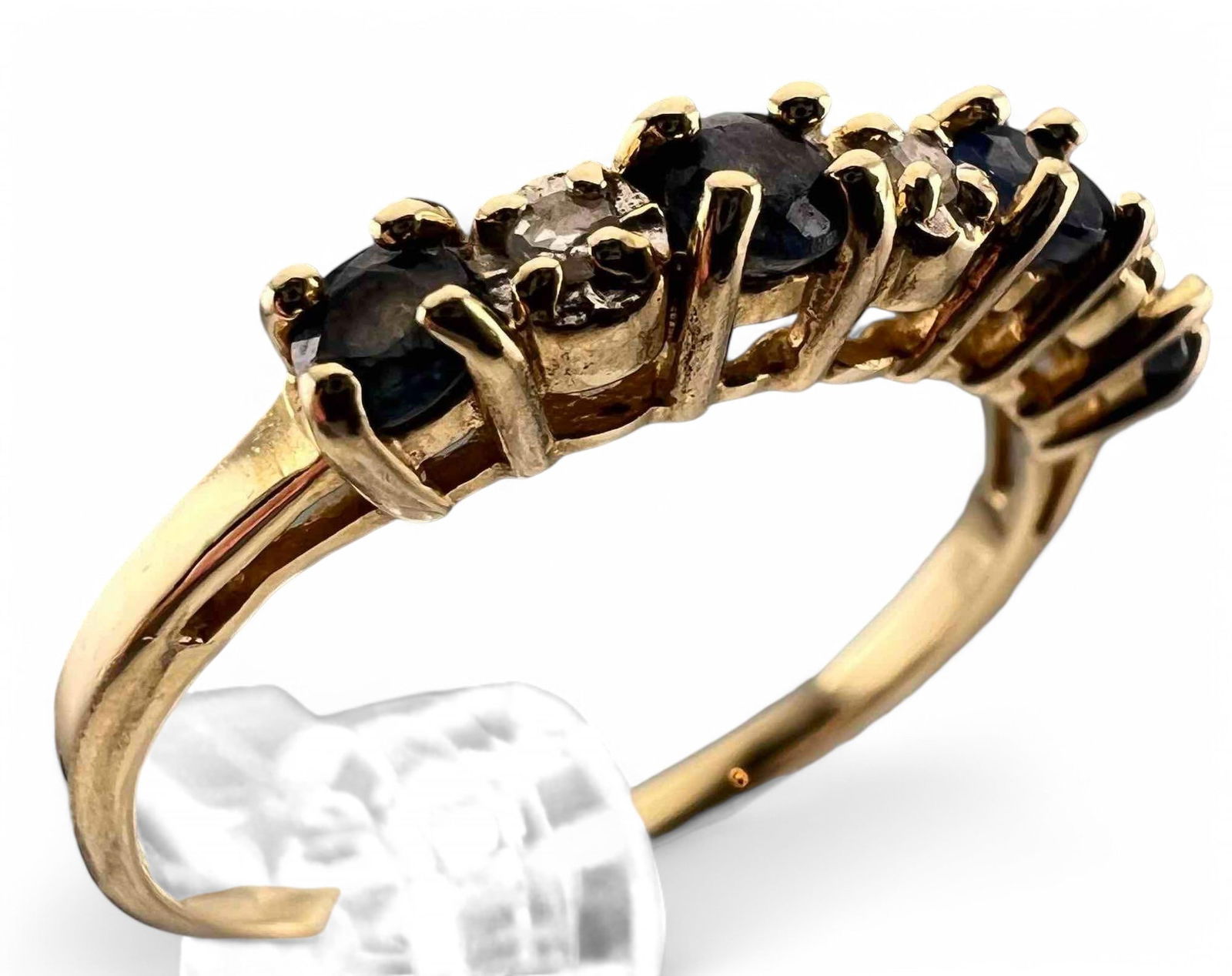 14K Blue Sapphire Diamond Ring (1 of 7)