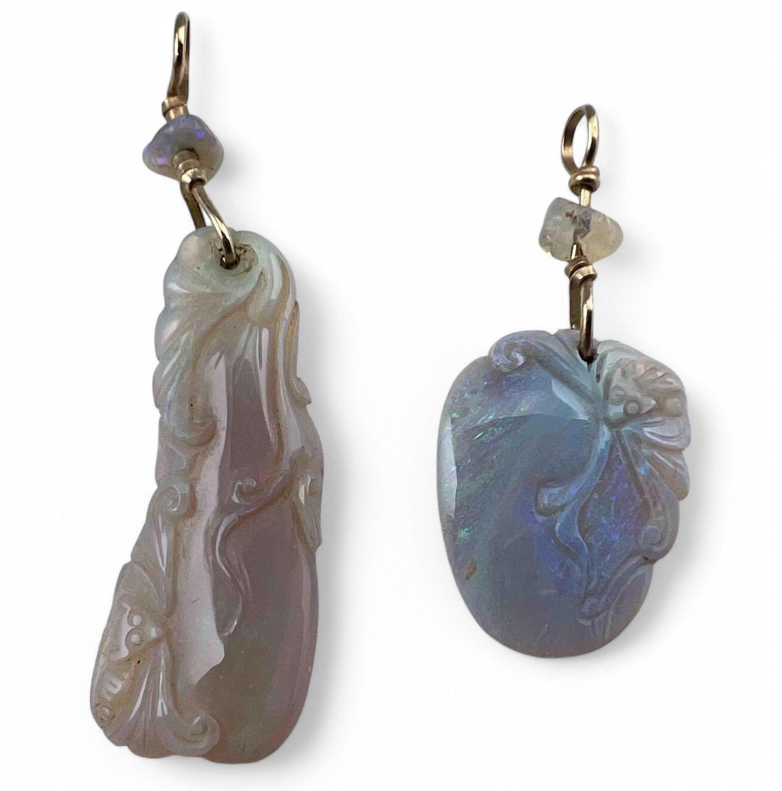 Two Chinese Carved Opal Pendants (1 of 5)