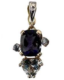 14K Gem Set Pendant