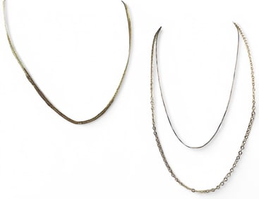 Three 10K Yellow Gold Chains