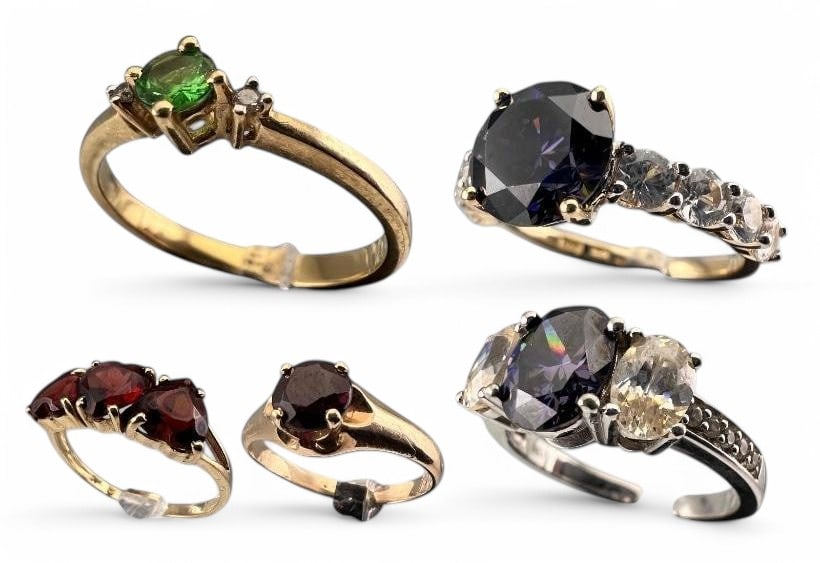Five 10K Gem Set Rings (1 of 16)