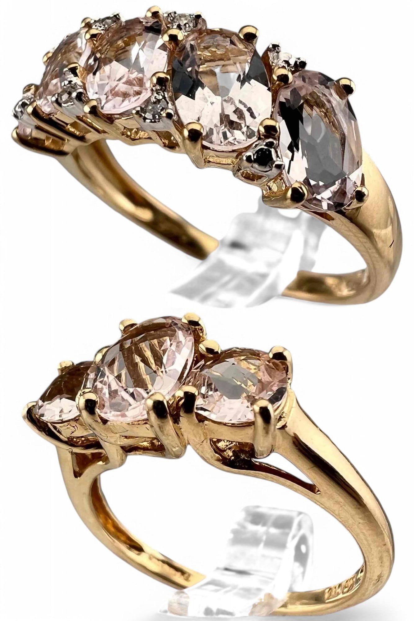 Two 14K Pink Gem Set Rings (1 of 7)