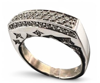 14K White Gold Diamond Ring