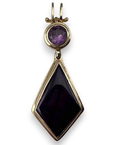 14K Purple Sapphire Pendant