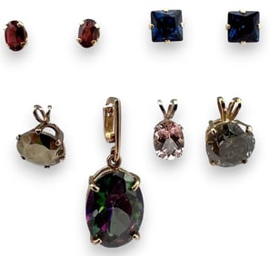 14K Gem Set Jewelry, Including Moissanite