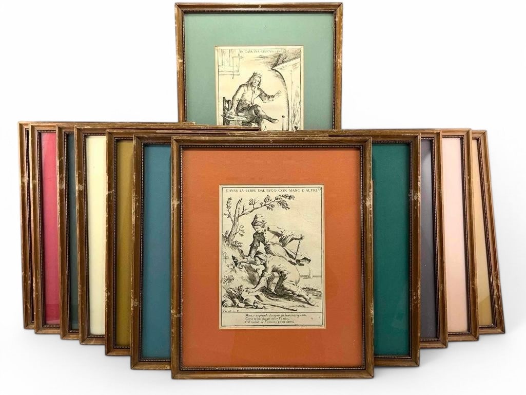 Giuseppe Maria Mitelli, 13 Plates from Proverbi figurati consecrati al Serenissimo Principe (1 of 16)